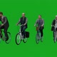 3d emplye man in green screen in Rendered animation on a bike going to work - VideoHive Item for Sale